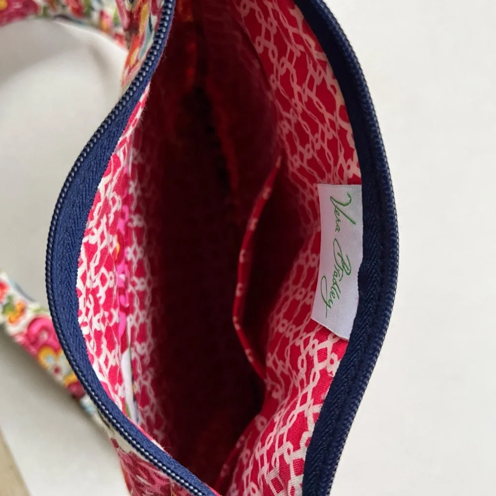 Vera Bradley Floral Pattern Zipper Shoulder Bag